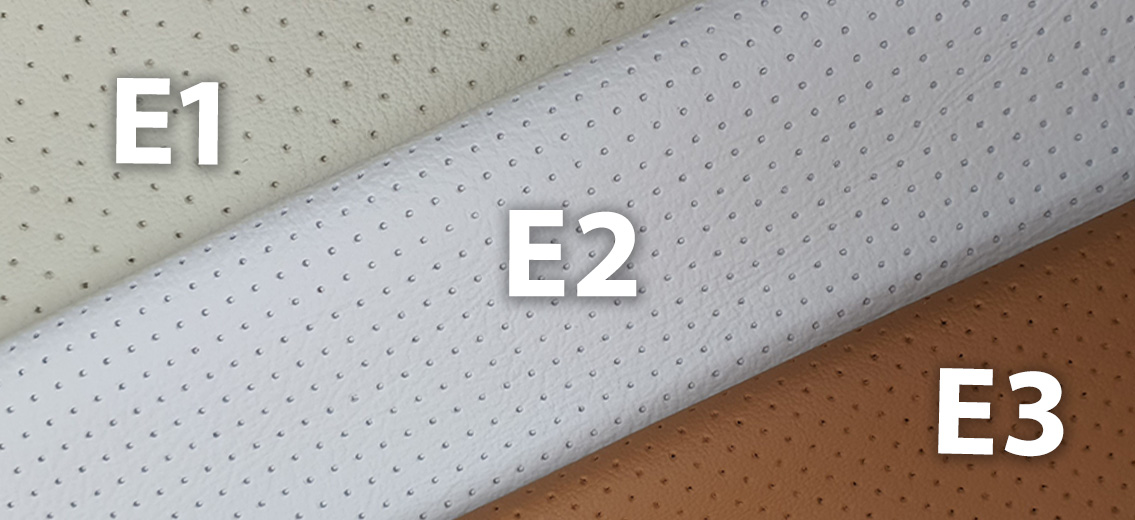 Embossed leather patterns E1 E2 E3